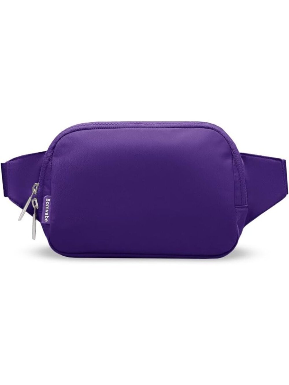 Stylish Purple Fanny Pack with Extender Strap, 2-Way Zipper, Perfect for Travel